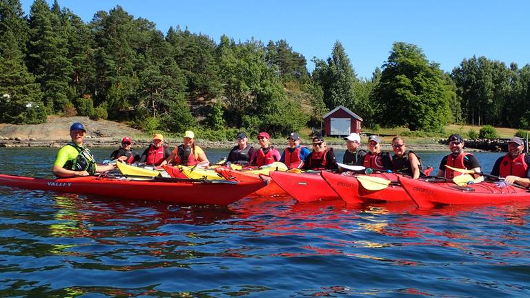 Deltakere på Grunnkurs Havpadling